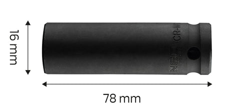 Príklepový nástavec 1/2" dlhý , 16 x 78 mm, Cr-Mo od NEO TOOLS nájdeš na naravis.sk