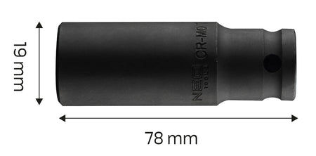Príklepový nástavec 1/2" dlhý , 19 x 78 mm, Cr-Mo od NEO TOOLS nájdeš na naravis.sk