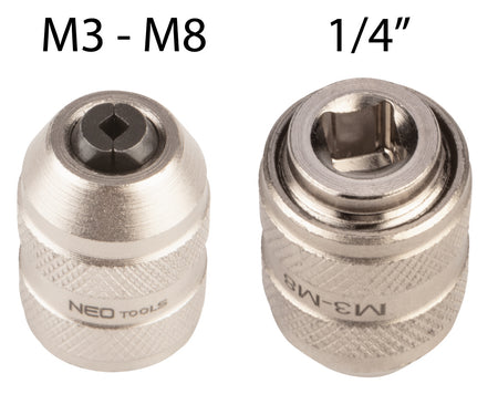Adaptér pre závitníky, 1/4 "DR M3-M8 od NEO TOOLS nájdeš na naravis.sk