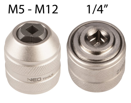 Adaptér pre závitníky, 1/4 "DR M5-M12 od NEO TOOLS nájdeš na naravis.sk
