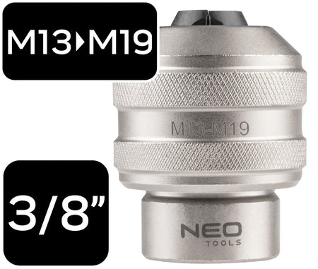 Adaptér pre závitníky, 1/2 "DR M13-M19 od NEO TOOLS nájdeš na naravis.sk