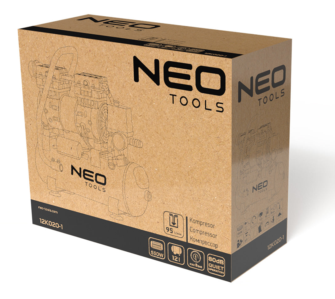 Bezolejový kompresor 12 l od NEO TOOLS nájdeš na naravis.sk
