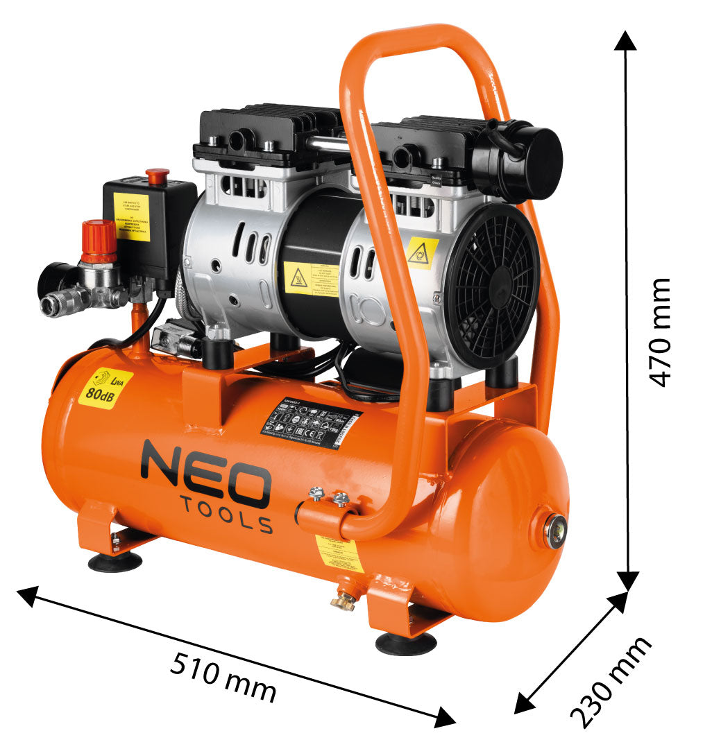 Bezolejový kompresor 12 l od NEO TOOLS nájdeš na naravis.sk