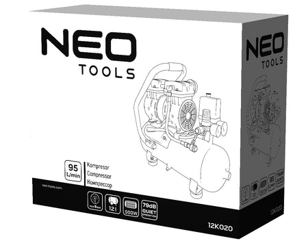Bezolejový kompresor 12 l od NEO TOOLS nájdeš na naravis.sk