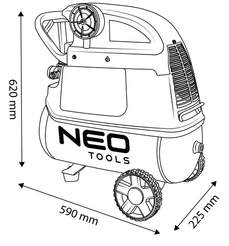 Kompresor 24l od NEO TOOLS nájdeš na naravis.sk