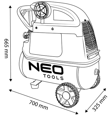 Kompresor 50l od NEO TOOLS nájdeš na naravis.sk