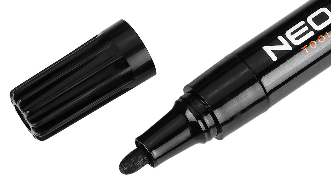 Stavebný popisovač hrubý, čierny, permanentný, vodeodolný, lak, hliník, 4 ks od NEO TOOLS nájdeš na naravis.sk