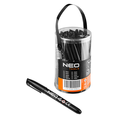 Stavebný popisovač, čierny, permanentný, vodeodolný, na olejovej báze, násobky po 30 ks. od NEO TOOLS nájdeš na naravis.sk
