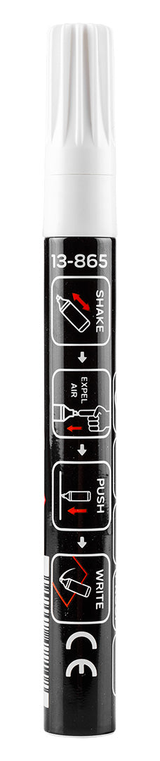Stavebný popisovač, biely, permanentný, vodeodolný, lak, hliník, násobky po 12 ks. od NEO TOOLS nájdeš na naravis.sk