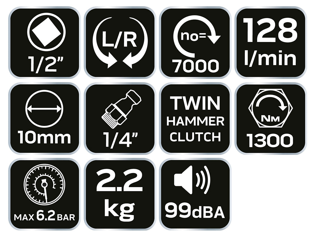 Pneumatický úderový kľúč 1/2 ", 1300Nm od NEO TOOLS nájdeš na naravis.sk