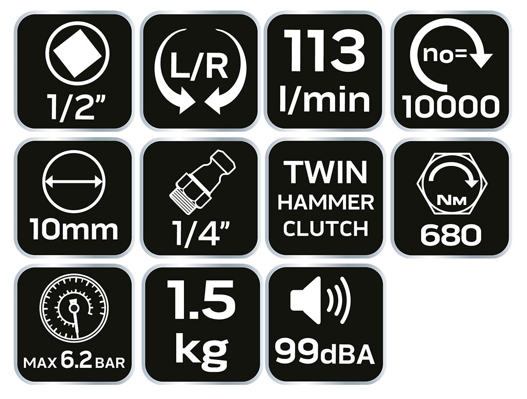 Pneumatický úderový kľúč 1/2 ", 680Nm od NEO TOOLS nájdeš na naravis.sk
