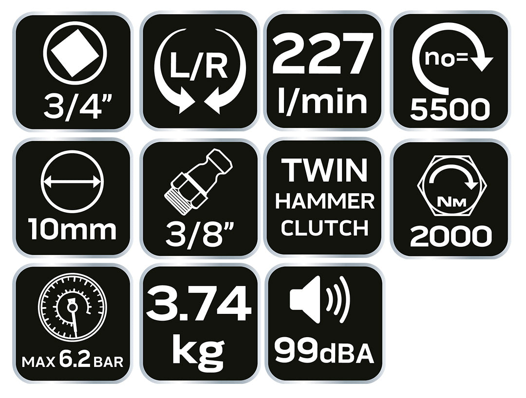 Pneumatický úderový kľúč 3/4", 2000 Nm od NEO TOOLS nájdeš na naravis.sk