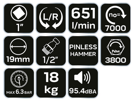 Pneumatický úderový kľúč 1 ", 3800Nm od NEO TOOLS nájdeš na naravis.sk