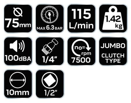 Uhlový rázový kľúč, 1/2", 500 Nm od NEO TOOLS nájdeš na naravis.sk