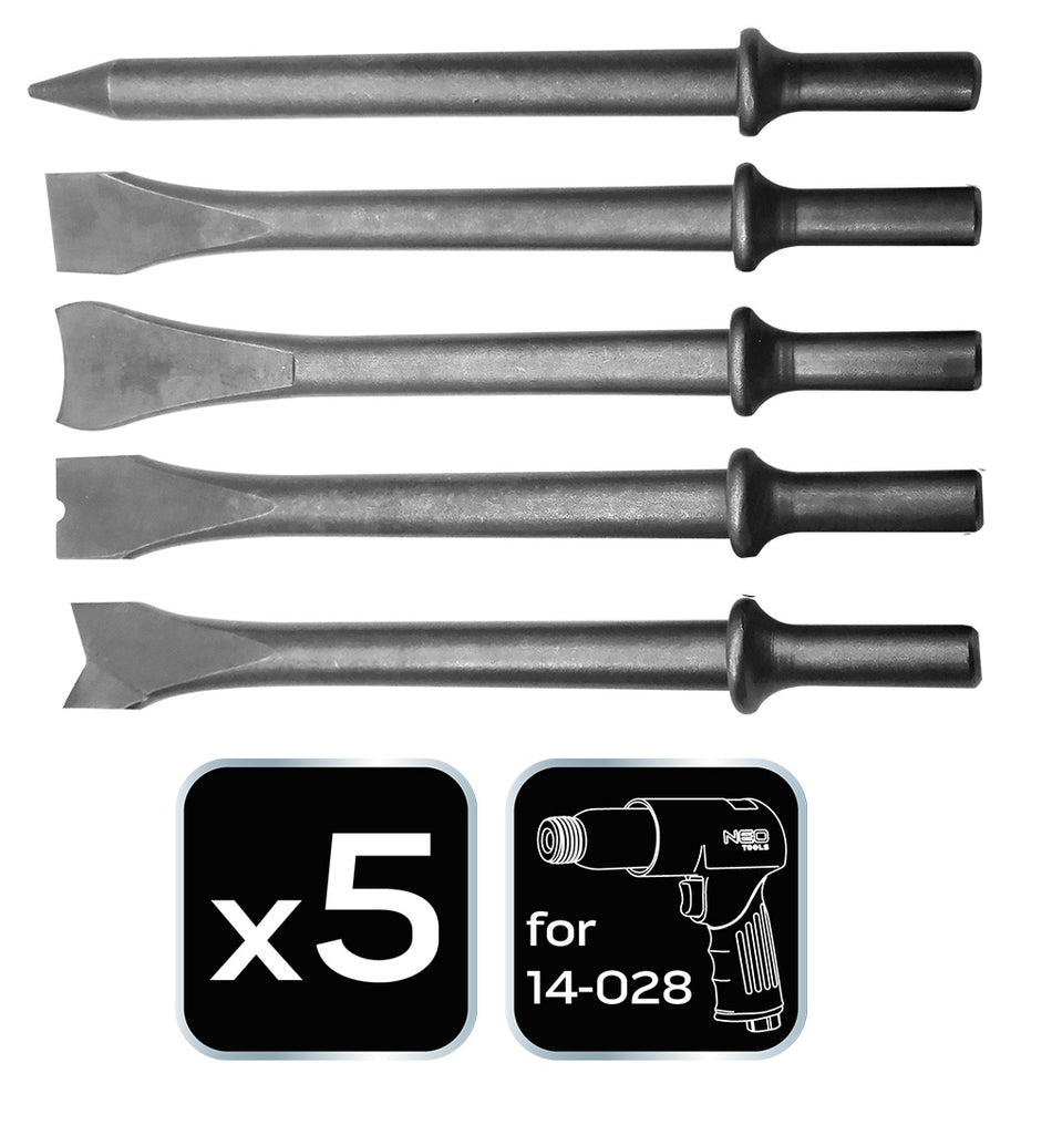 Dláta pre pneumatické kladivo sada. 5 ks od NEO TOOLS nájdeš na naravis.sk