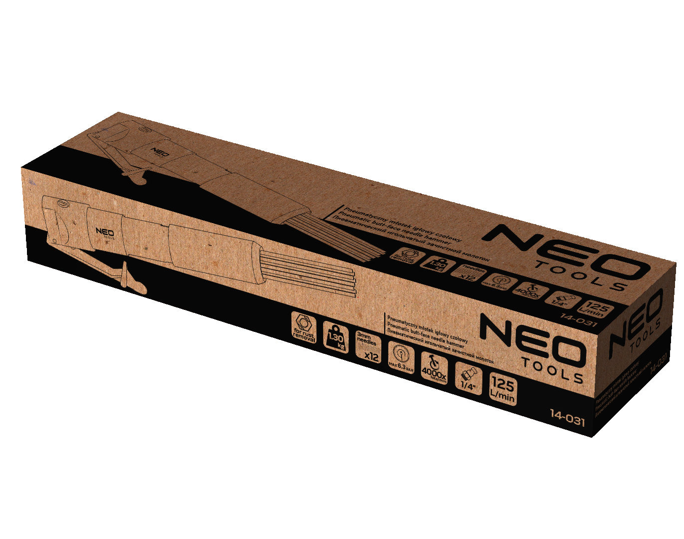Pneumatické kladivo na hrdzu a zvarové švy 12 x 3 mm od NEO TOOLS nájdeš na naravis.sk