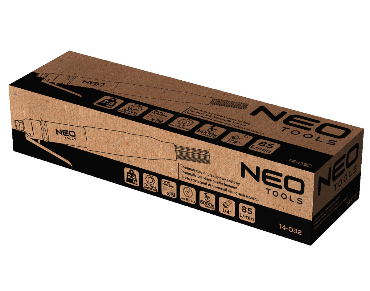 Pneumatické kladivo na hrdzu a zvarové švy, 19 x 3 mm od NEO TOOLS nájdeš na naravis.sk