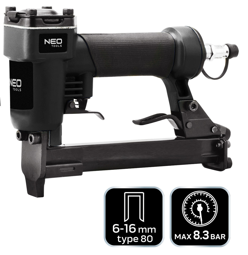 pneumatická zošívačka spony typu 6-16 mm od NEO TOOLS nájdeš na naravis.sk