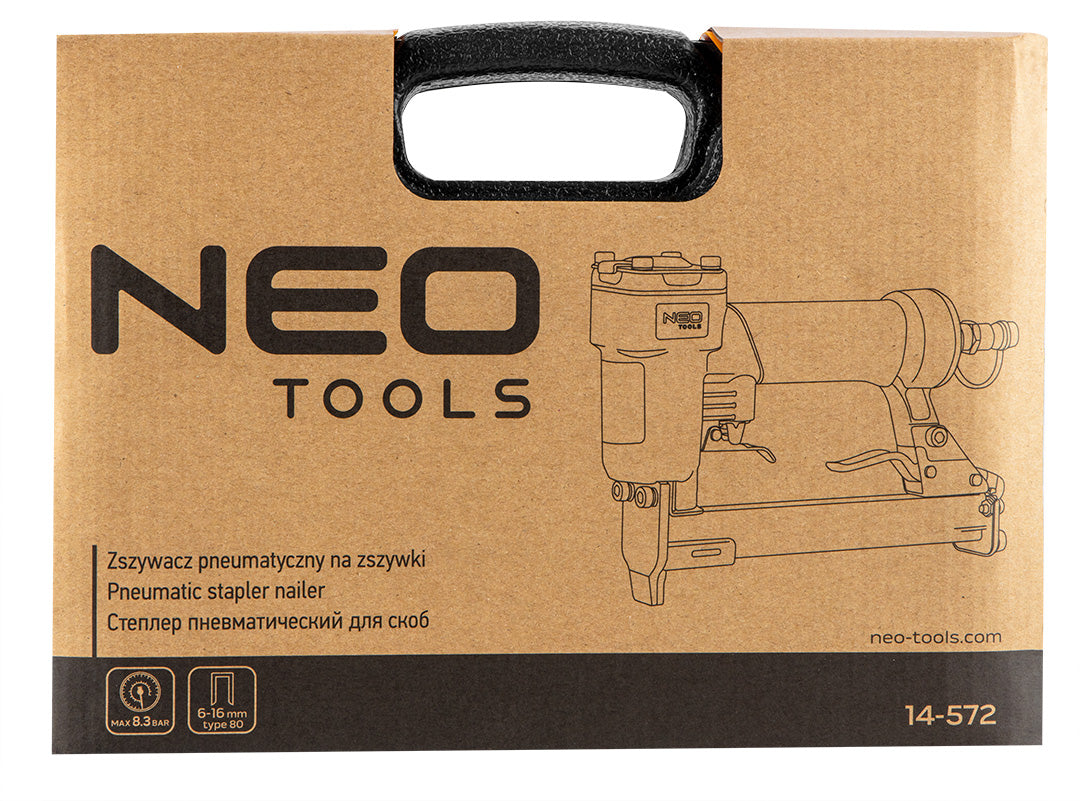 pneumatická zošívačka spony typu 6-16 mm od NEO TOOLS nájdeš na naravis.sk