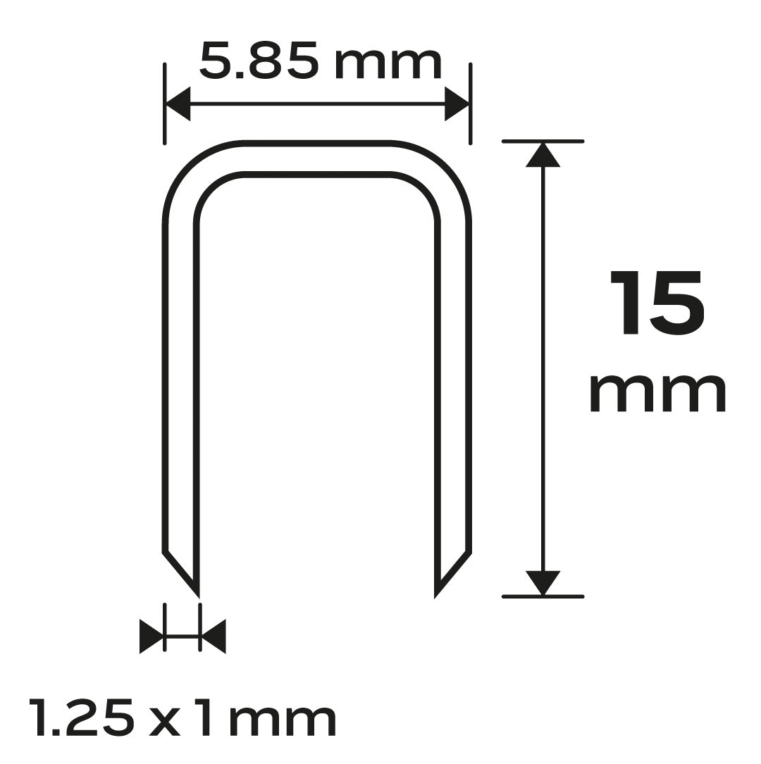 Pozinkované sponky pre pneumatické sponkovačky, GA18, typ 90 (4K), dĺžka 15 mm, 4000 s od NEO TOOLS nájdeš na naravis.sk