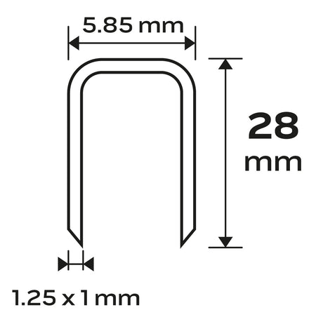 Pozinkované sponky pre pneumatické sponkovačky (14-570), GA18, typ 90 (4K), dĺžka 28 mm, 4000 s od NEO TOOLS nájdeš na naravis.sk