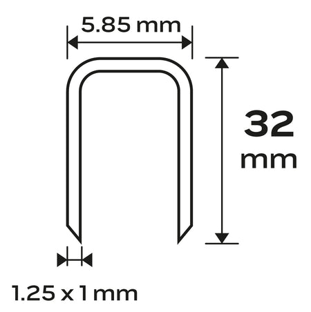 Pozinkované sponky pre pneumatické sponkovačky (14-570), GA18, typ 90 (4K), dĺžka 32 mm, 4000 s od NEO TOOLS nájdeš na naravis.sk