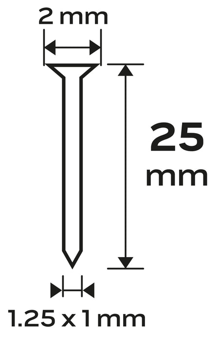 Pozinkované klince pre pneumatické sponkovačky (14-570), GA18, typ 300 (F), dĺžka 25 mm, 4000 od NEO TOOLS nájdeš na naravis.sk
