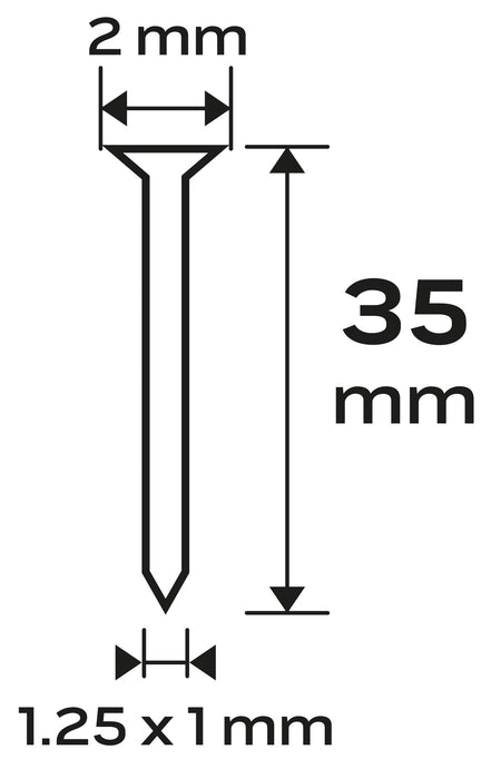 Pozinkované klince pre pneumatické sponkovačky (14-570), GA18, typ 300 (F), dĺžka 35 mm, 4000 od NEO TOOLS nájdeš na naravis.sk