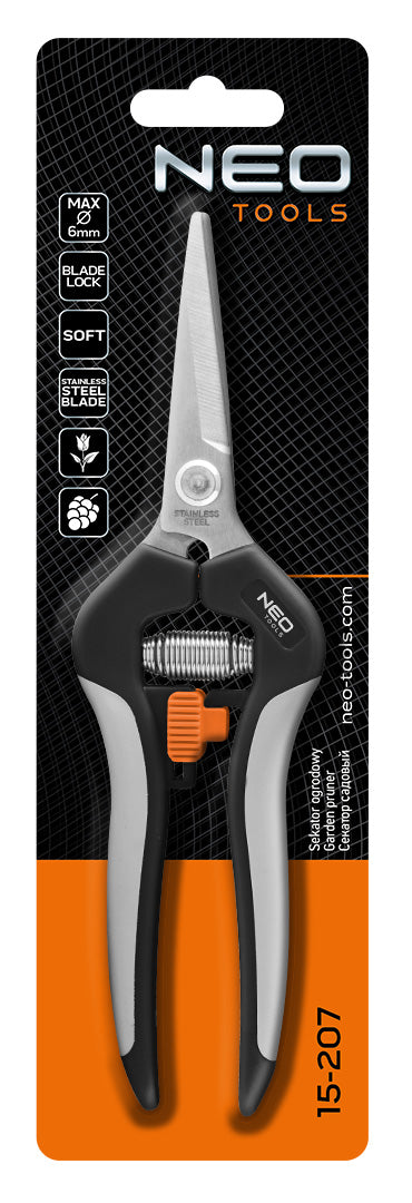 Nožnice na mladé výhonky 185 mm, dosah do 6 mm od NEO TOOLS nájdeš na naravis.sk