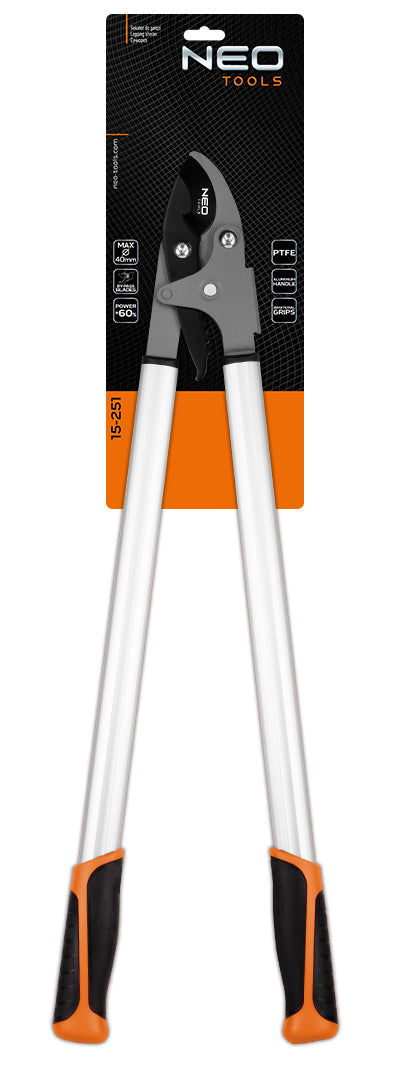 Obtokové nožnice na konáre 765 mm, dosah do 40 mm, s o 60 % vyšším ťahom od NEO TOOLS nájdeš na naravis.sk