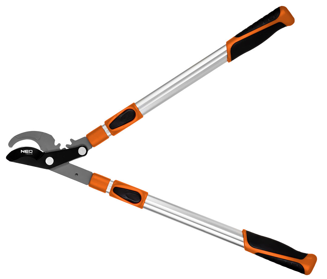 Obtokový orezávač konárov 665 mm, dosah do 42 mm, s prevodom, ktorý zvyšuje prítlak o 40 %, tele od NEO TOOLS nájdeš na naravis.sk