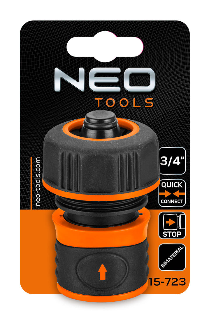 STOP vsuvka 3/4", 2 materiály od NEO TOOLS nájdeš na naravis.sk