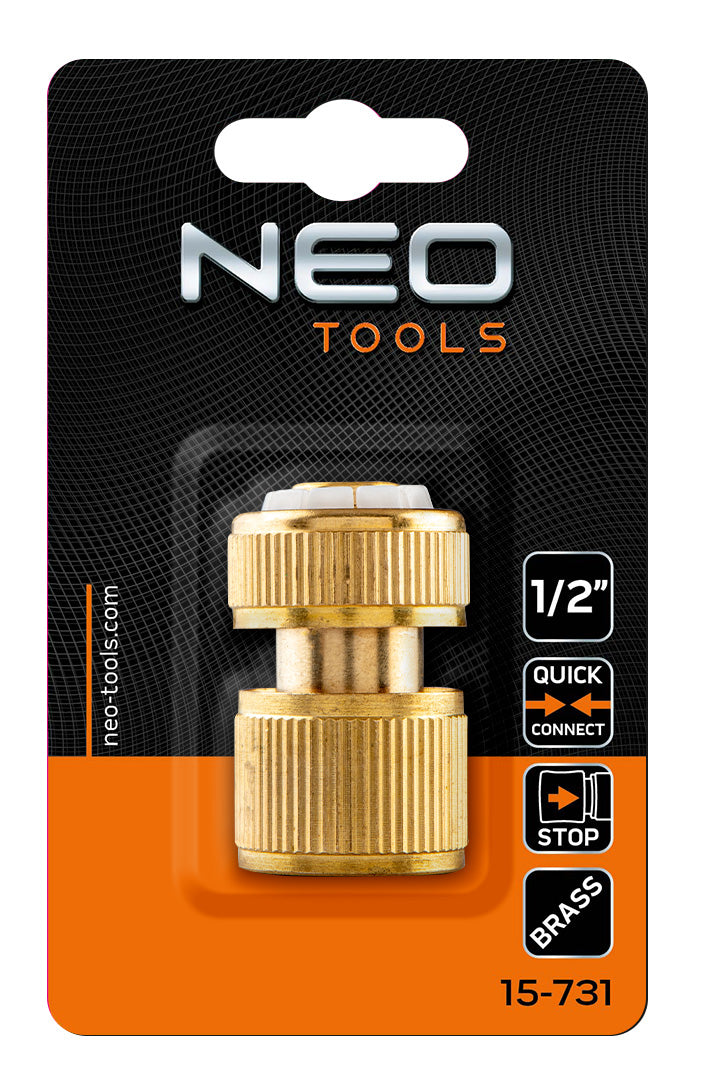 STOP vsuvka 1/2", mosadz od NEO TOOLS nájdeš na naravis.sk
