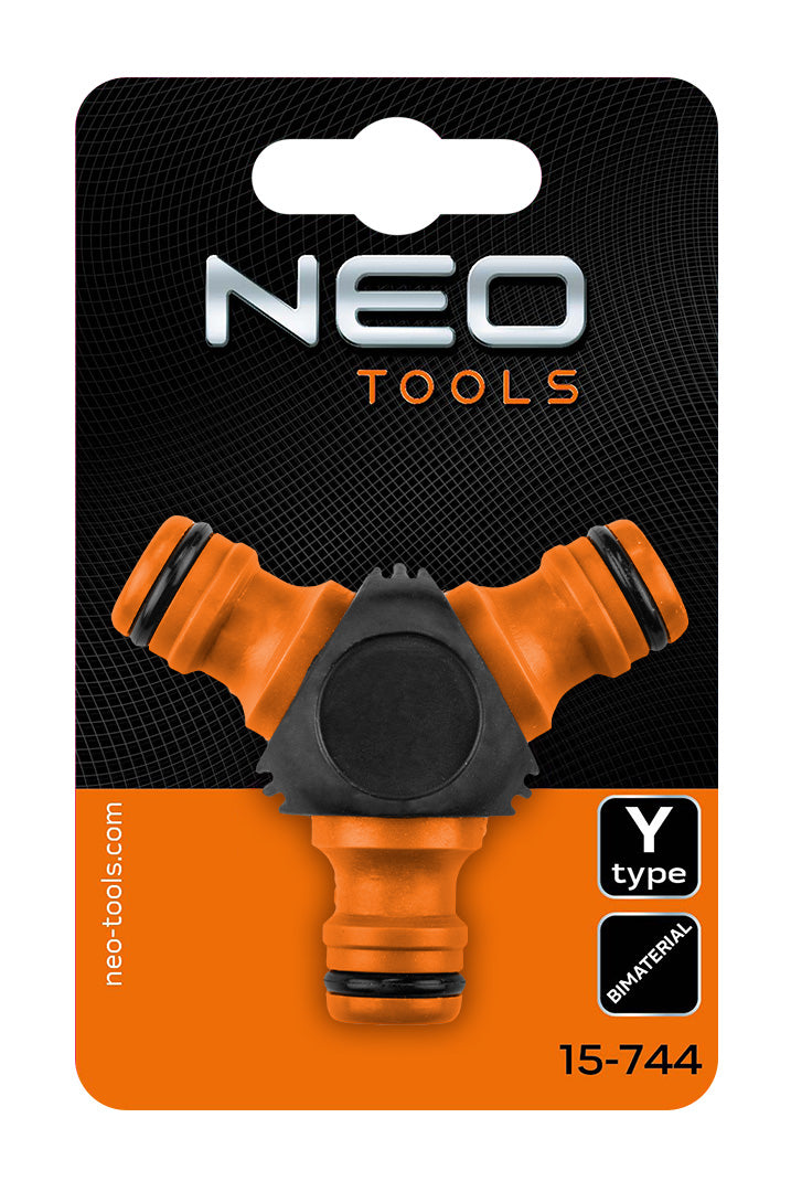 Rozdeľovač typu Y, dva materiály od NEO TOOLS nájdeš na naravis.sk