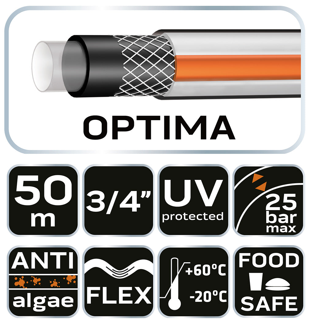 Záhradná hadica 3/4" x 50 m, 4-vrstvová NEO OPTIMA od NEO TOOLS nájdeš na naravis.sk