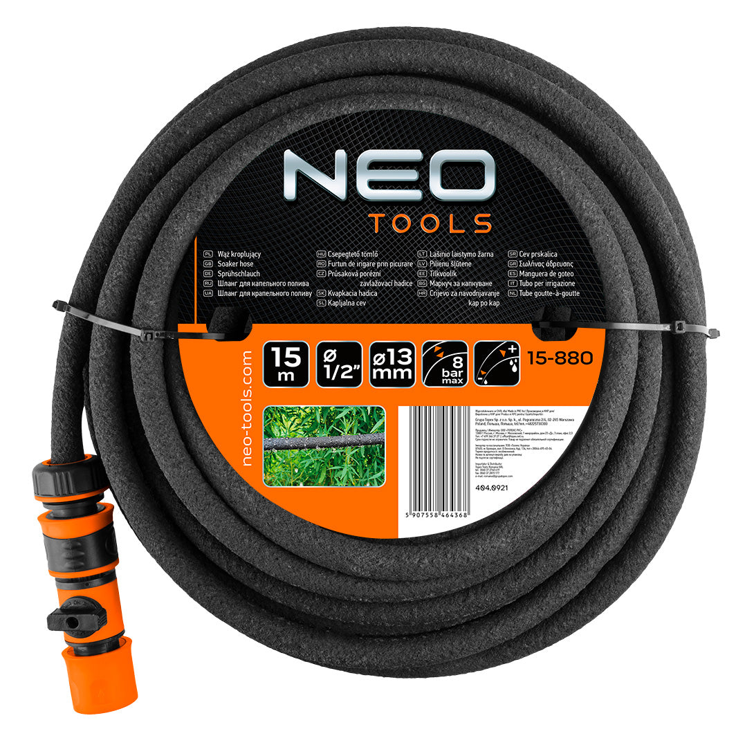 Kvapkajúca hadica 15m od NEO TOOLS nájdeš na naravis.sk