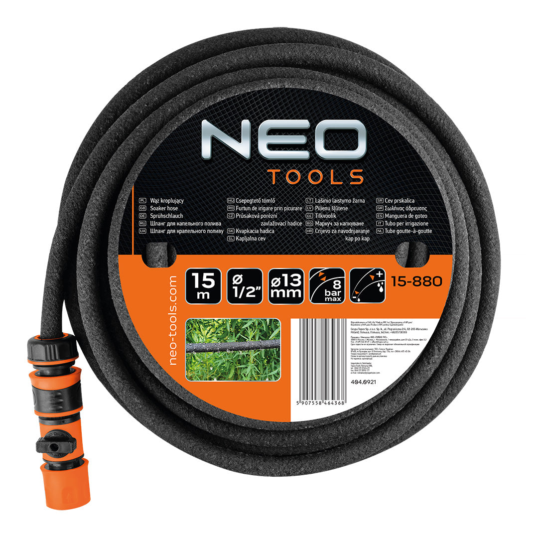 Kvapkajúca hadica 15m od NEO TOOLS nájdeš na naravis.sk