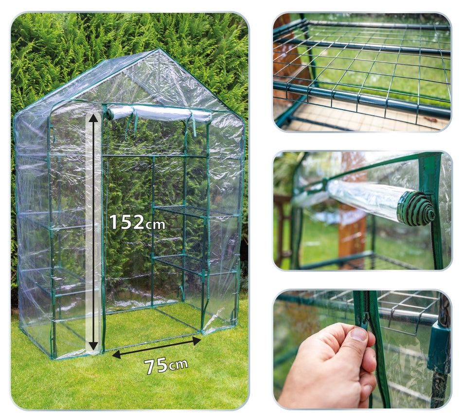 Skleník 143 x 73 x 195 cm, PVC fólia, kovová konštrukcia od NEO TOOLS nájdeš na naravis.sk
