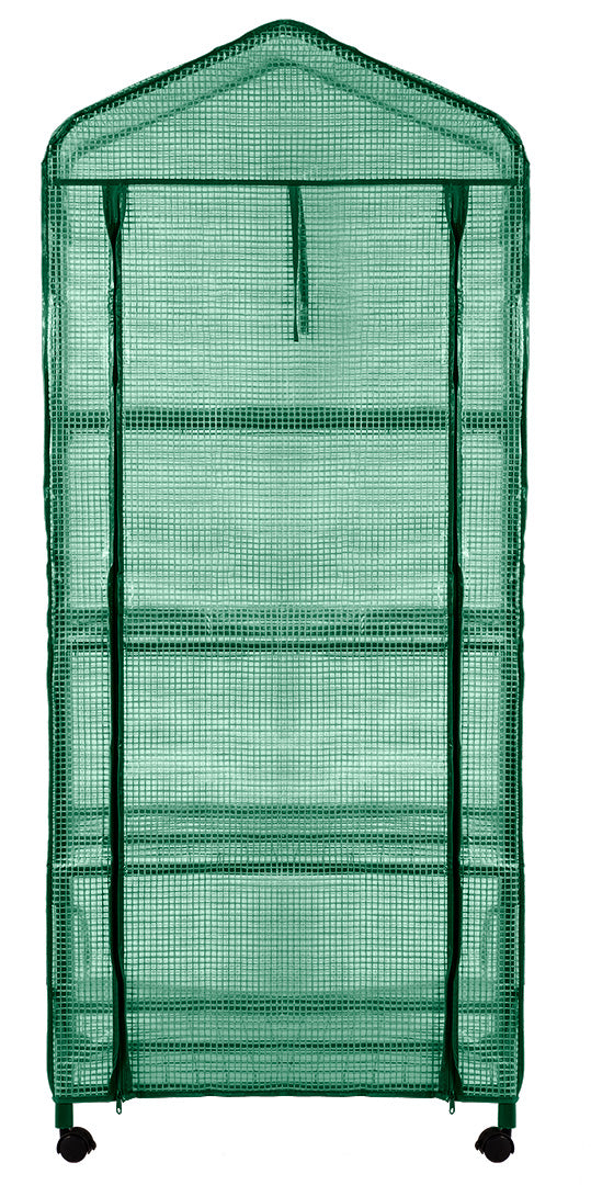 Skleník 69 x 49 x 160 cm, PE fólia, kovová konštrukcia, kolieska od NEO TOOLS nájdeš na naravis.sk