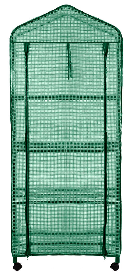 Skleník 69 x 49 x 160 cm, PE fólia, kovová konštrukcia, kolieska od NEO TOOLS nájdeš na naravis.sk