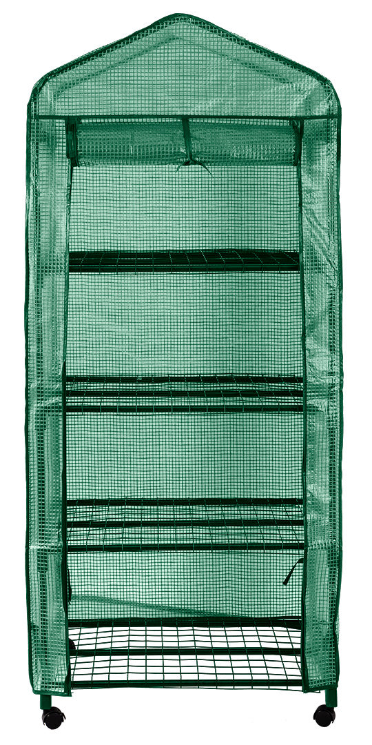 Skleník 69 x 49 x 160 cm, PE fólia, kovová konštrukcia, kolieska od NEO TOOLS nájdeš na naravis.sk