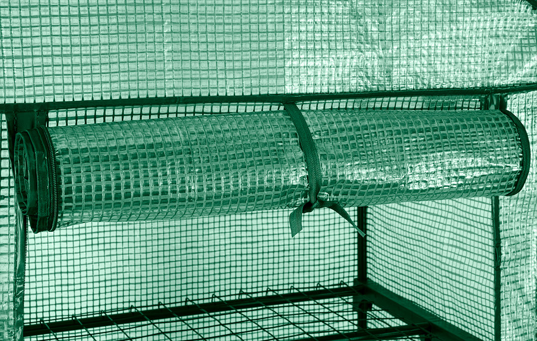 Skleník 69 x 49 x 160 cm, PE fólia, kovová konštrukcia, kolieska od NEO TOOLS nájdeš na naravis.sk
