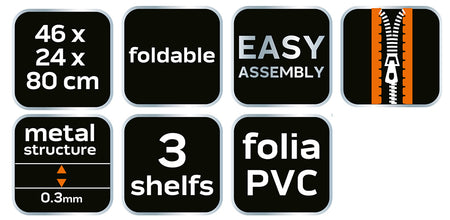 Skleník 46 x 24 x 80 cm, PVC fólia, kovová konštrukcia od NEO TOOLS nájdeš na naravis.sk