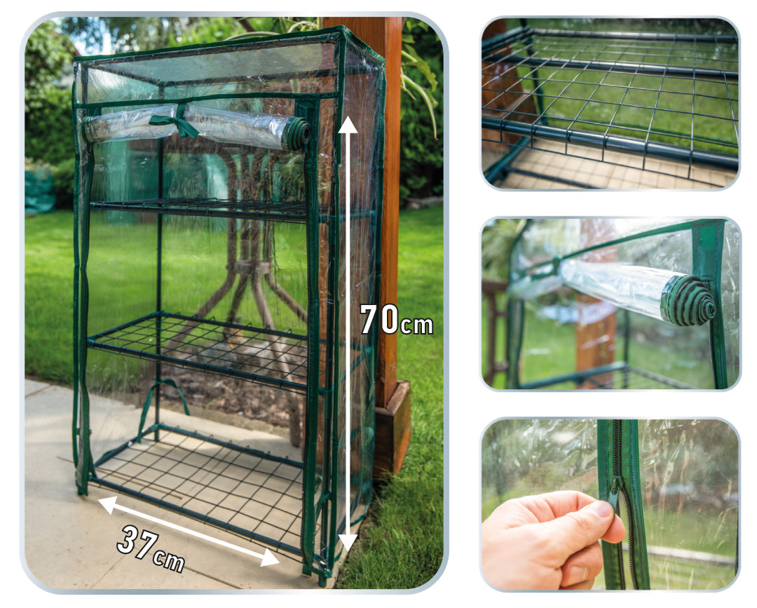 Skleník 46 x 24 x 80 cm, PVC fólia, kovová konštrukcia od NEO TOOLS nájdeš na naravis.sk