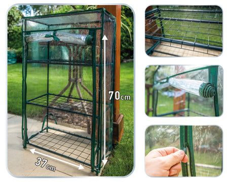 Skleník 46 x 24 x 80 cm, PVC fólia, kovová konštrukcia od NEO TOOLS nájdeš na naravis.sk
