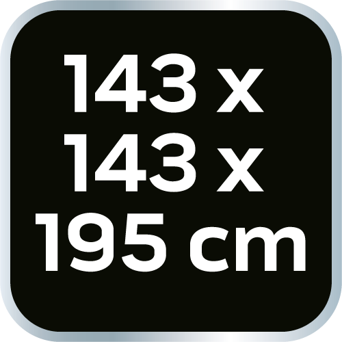 Skleník 143 x 143 x 195 cm, PE fólia 135g, kovová konštrukcia od NEO TOOLS nájdeš na naravis.sk