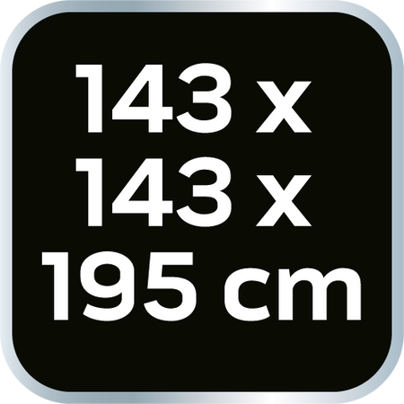 Skleník 143 x 143 x 195 cm, PE fólia 135g, kovová konštrukcia od NEO TOOLS nájdeš na naravis.sk