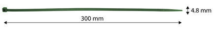 Záhradné káblové pásky 4,8 x 300 mm, 50 ks, zelené od NEO TOOLS nájdeš na naravis.sk