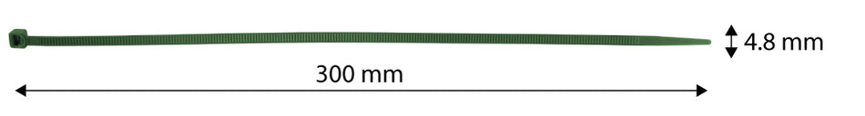 Záhradné káblové pásky 4,8 x 300 mm, 50 ks, zelené od NEO TOOLS nájdeš na naravis.sk