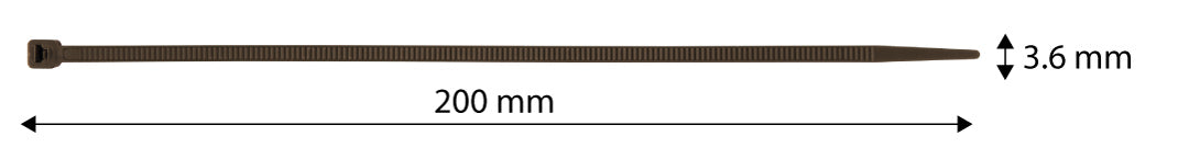 Záhradné káblové pásky 3,6 x 200 mm, 50 ks, hnedé od NEO TOOLS nájdeš na naravis.sk